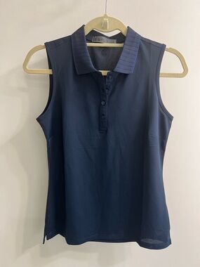 G/Fore - Pleated Rib Collar Tech Pique Sleeveless Polo - Size Small - NWT